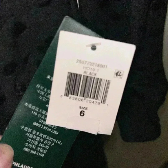 Ralph Lauren Polka Dot Velvet Fit & Flare Dress - Picture 10 of 13